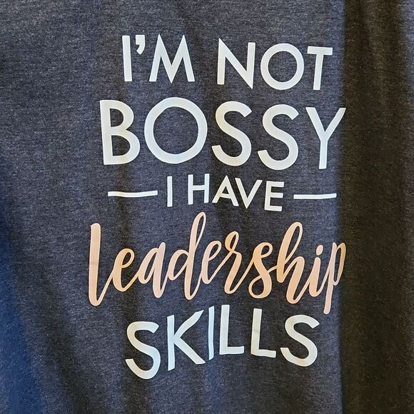 Instant Message I'm Not Bossy Gray Tank Top Women XL Cotton Polyester - Picture 4 of 7